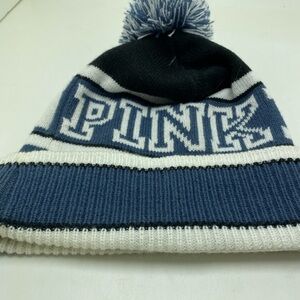 PINK Nation Victoria’s Secret Beanie One Size Blue/White